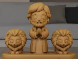 Chibi Daniel in the Lions Den 3D Print STL File-0