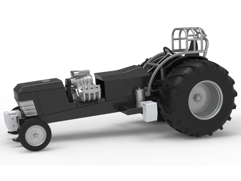 Vintage Pulling tractor Version 3 Scale 1:25
