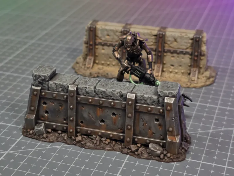 Mur Bas en Pierre et Fer - Terrain de Jeu de Guerre Grimdark