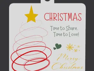 KeyChain Merry Christmas "Time to Share, Time to Love"
