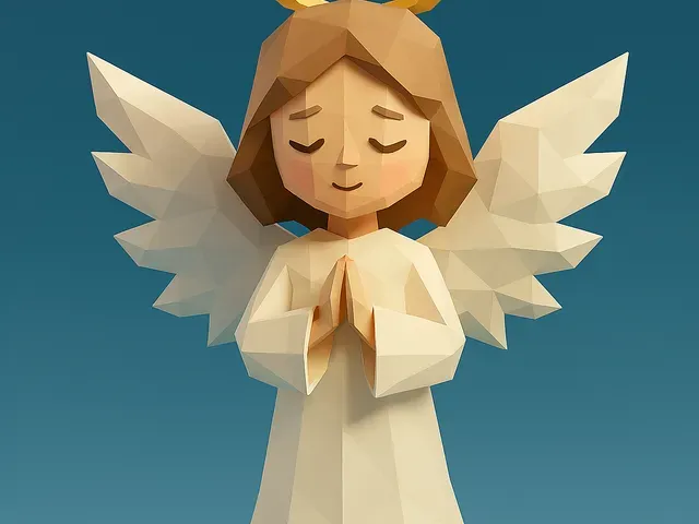 Low Poly Angel 3D Model