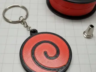 LLAVERO EMBLEMA UZUMAKI - 3DLABMEX