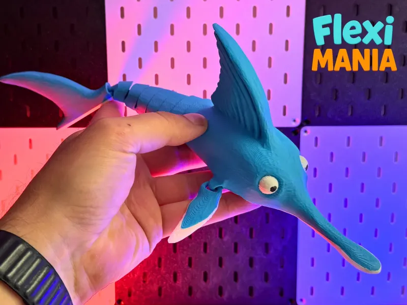 Flexi Swordfish - Articulated Print-in-Place Swordfish – No
