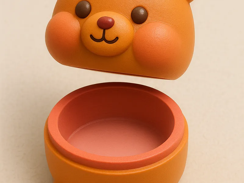 🐻 Cute Bear Head Storage Box