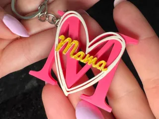 Chaveiro Mama Impresso em 3D – Presente para o Dia das Mães