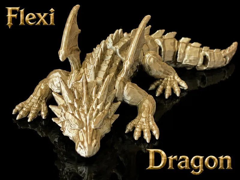 Flexi dragon, articulated mythic animal