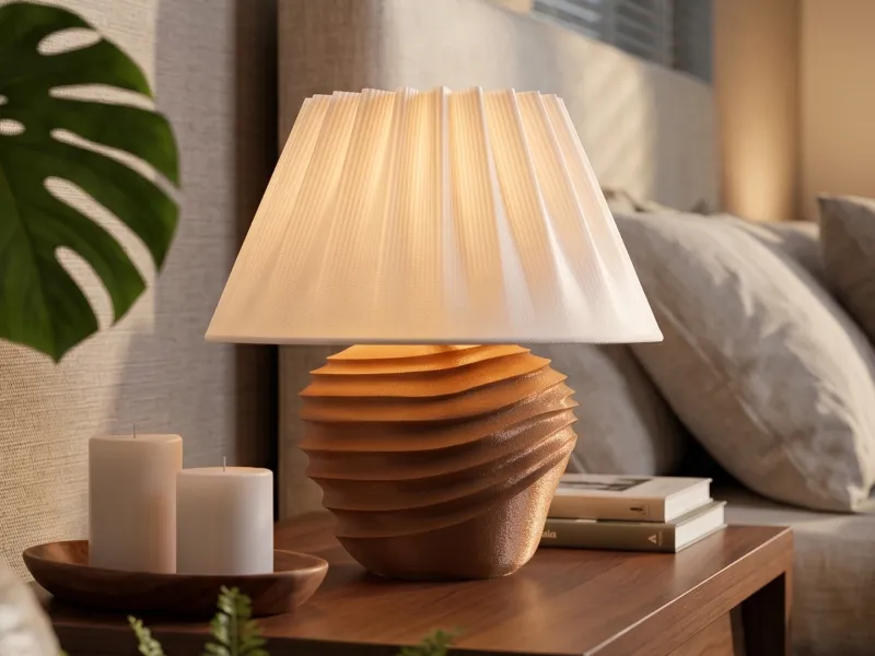 Lampe DuneFlow – Lampe de table LED à ondulations organiques
