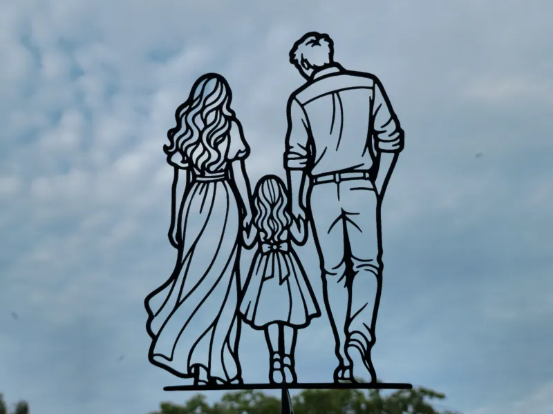 Family Walking Together Wall Art