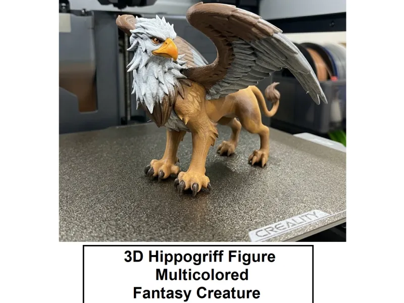 Figura de Hipogrifo 3D | Criatura Fantástica Multicolor