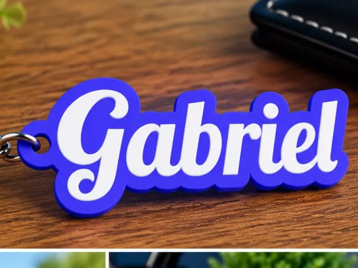 Porta-Chaves Personalizado Nome Gabriel Chaveiro 3D