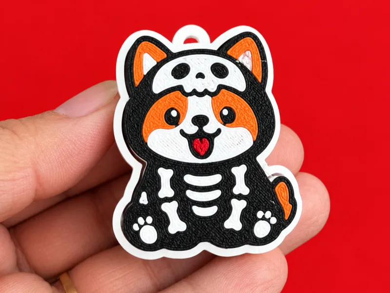Skeleton Corgi Clicker – Halloween Fidget Toy
