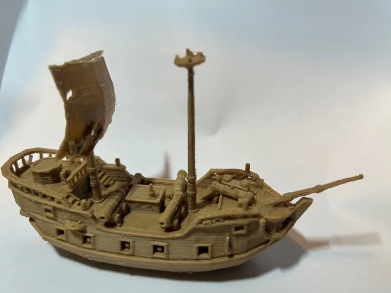 nave pirata galeone con 4  cannoni da incollare