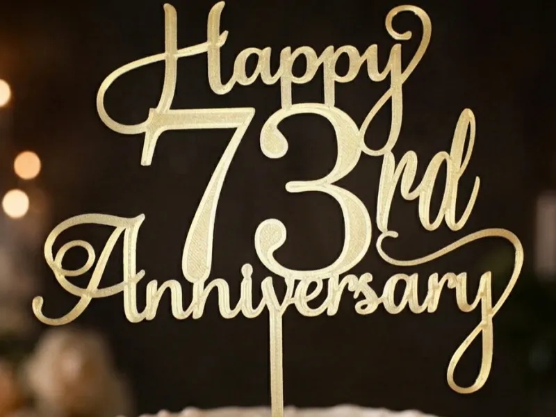 73rd Anniversary Cake Topper