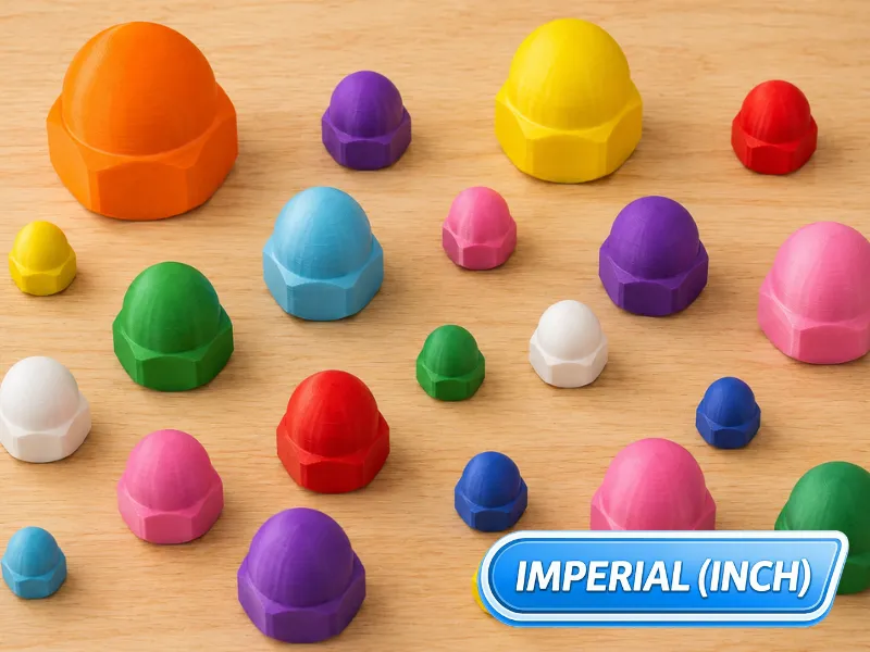IMPERIAL Hex CAP NUT Set (inch)
