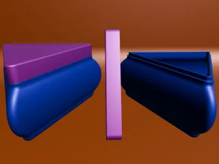 Triangle Container with Lid V3D ID-79