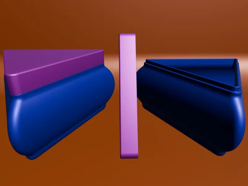 Triangle Container with Lid V3D ID-79