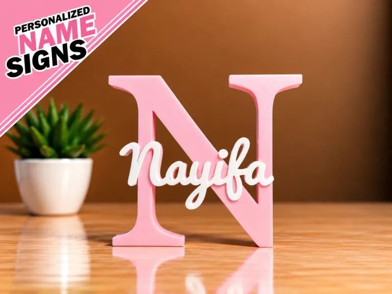 Targhetta Nome 3D - Nayifa