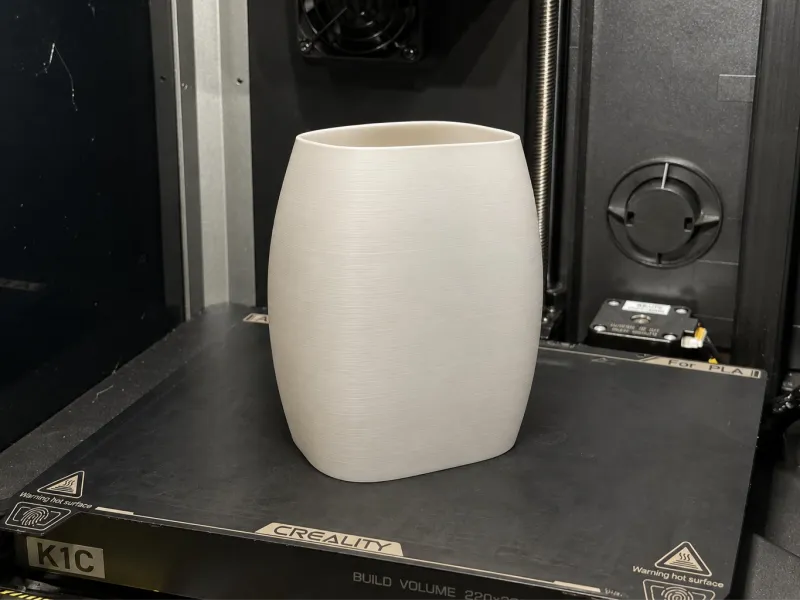 Lobed Barrel Vase