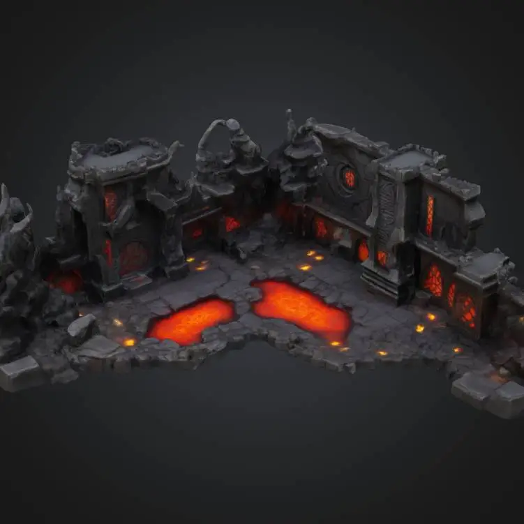 corrupted dvarven forge terrain game rpg