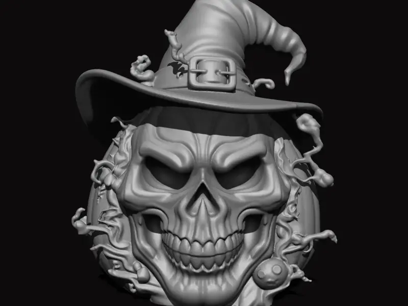 Magical Skeleton Pumpkin