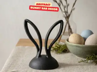 ABSTRACT BUNNY EARS - MINIMAL EASTER SCULPTURE -EASTER DECOR