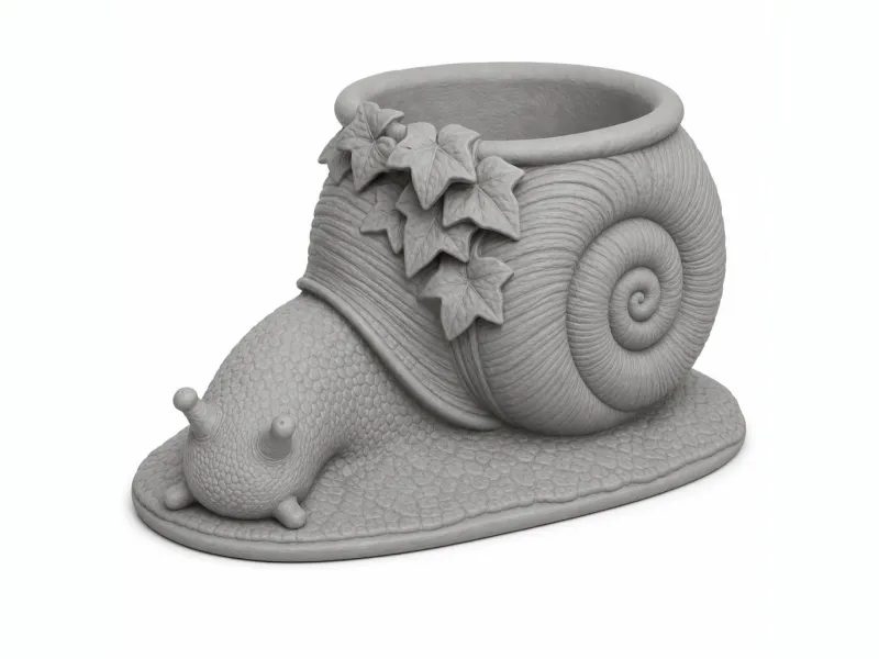 Vaso para Plantas em Forma de Concha de Caracol