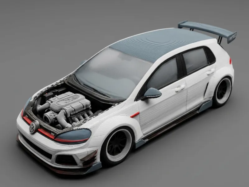Golf concept Car 12v biturbo hybrid v2