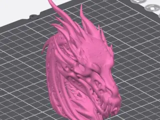 Skeletal Dragon Head Sculpture