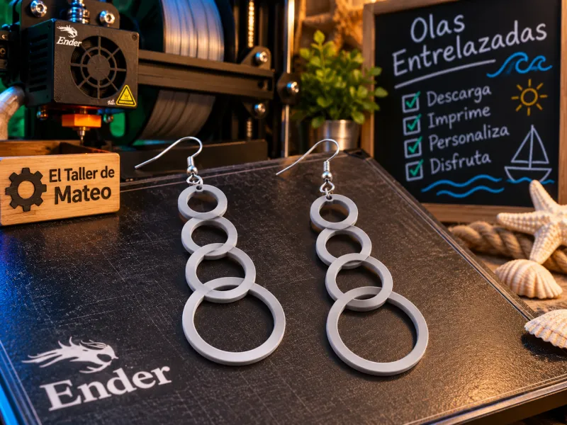 pendientes - Olas Entrelazadas