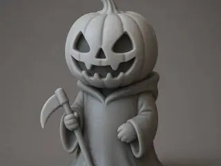 Pumpkin Reaper Mini Statue