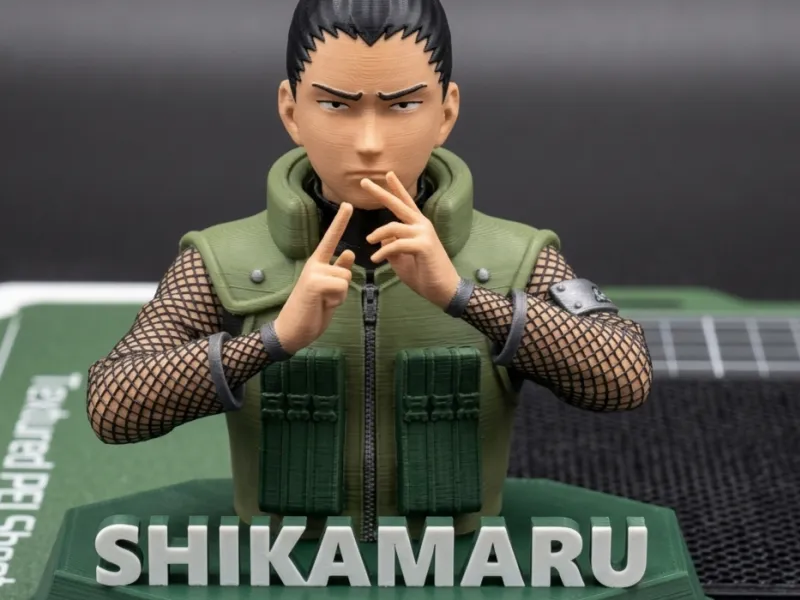 Shikamaru Nara Display Bust with Nameplate - Multicolor 3D P