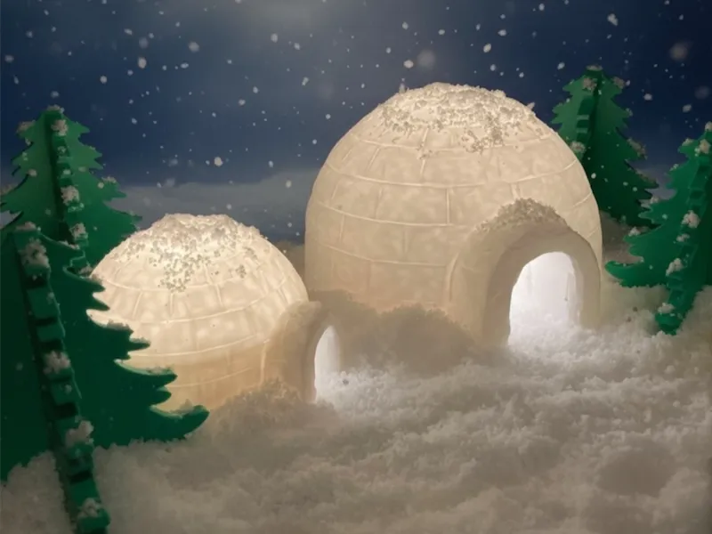 Igloo Night Light - Semi-Low Poly