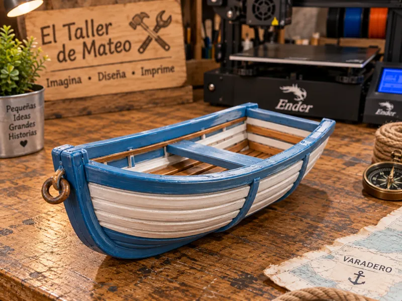 Werfboot – Nautische Miniatuur voor 3D-printen