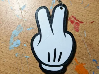Keychain Dos _ deditos _ V
