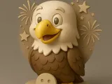 Cartoon Bald Eagle Bust-0