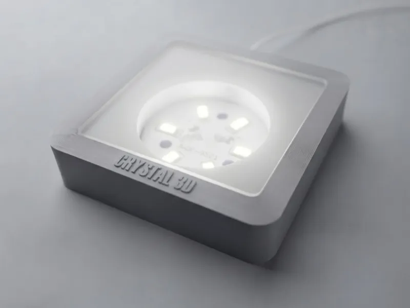 base de luz cristal