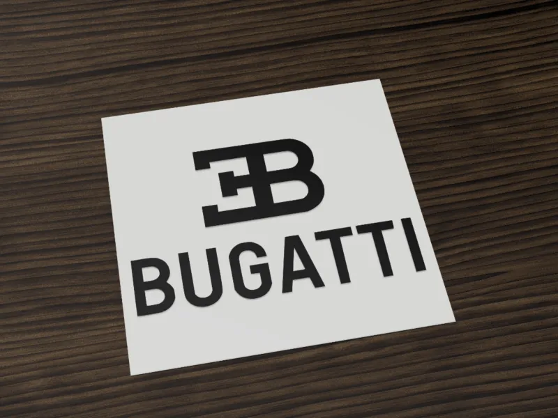 Bugatti EB Supercar Logo Stencil