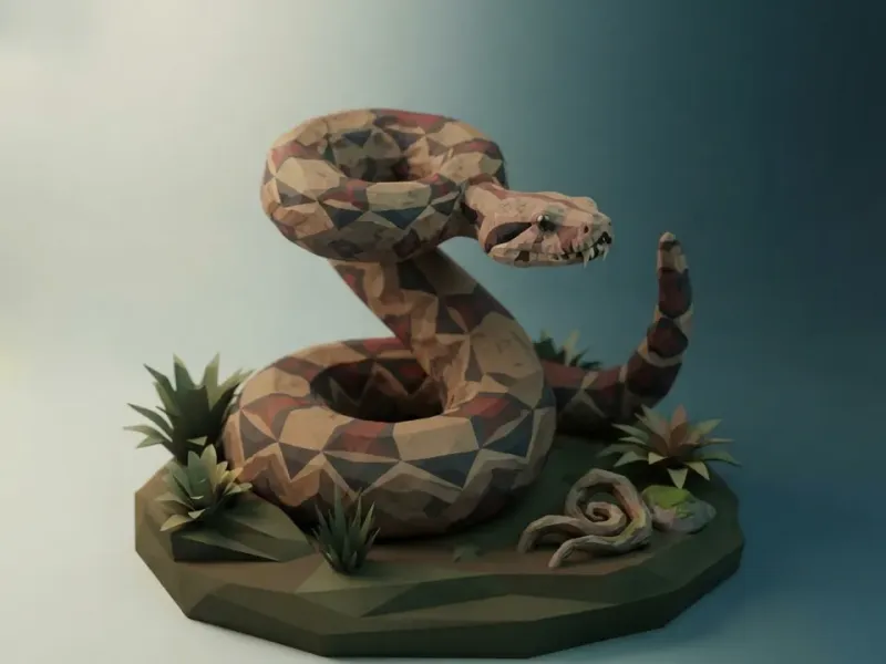 Low Poly Boa