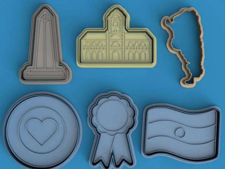 Set de Cortantes Argentinos / Monumentos y Escarapelas