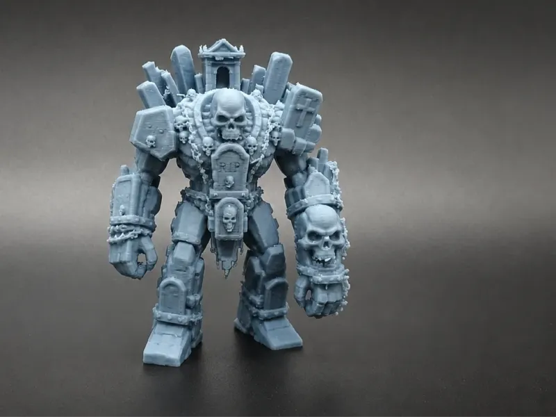 Gothic Graveyard Stone Golem Fantasy mini RPG DnD