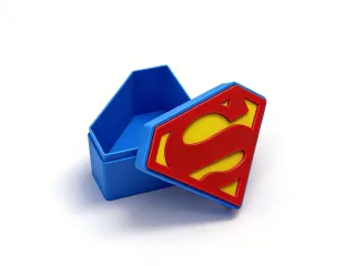 Color-Blocked Superman Logo Storage Box