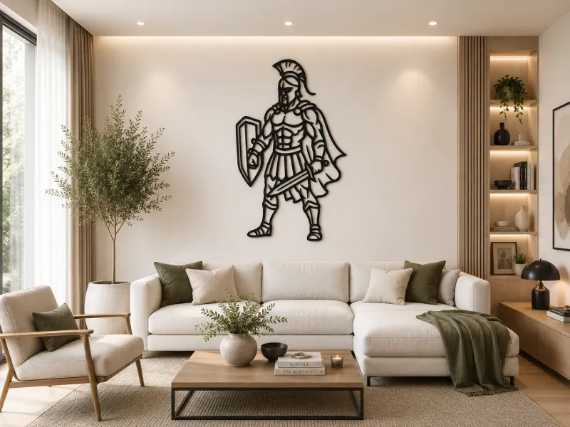 Spartan Warrior 2D Wall Art