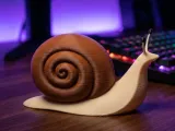 Chubby Snail Figurine – Cute Gaming Desk Companion-0