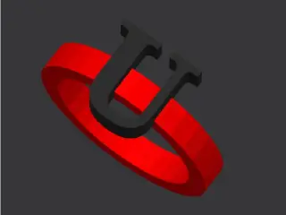 Ring "U" initial