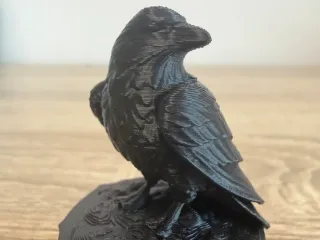 Odin`s raven statue