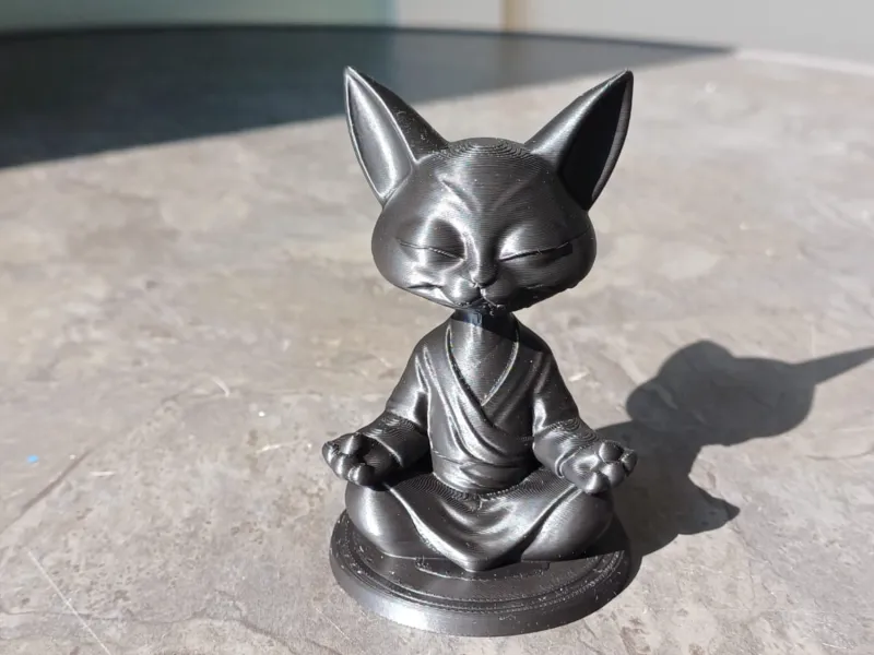 Zen Cat Meditation Figure – Peaceful Desk Decor