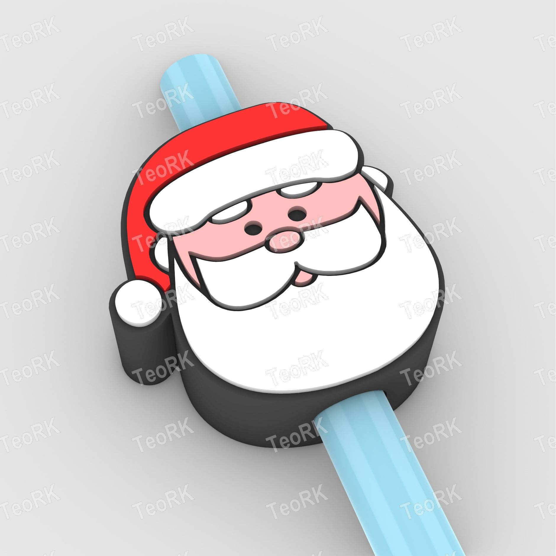 Straw Topper Santa Claus 1812114959