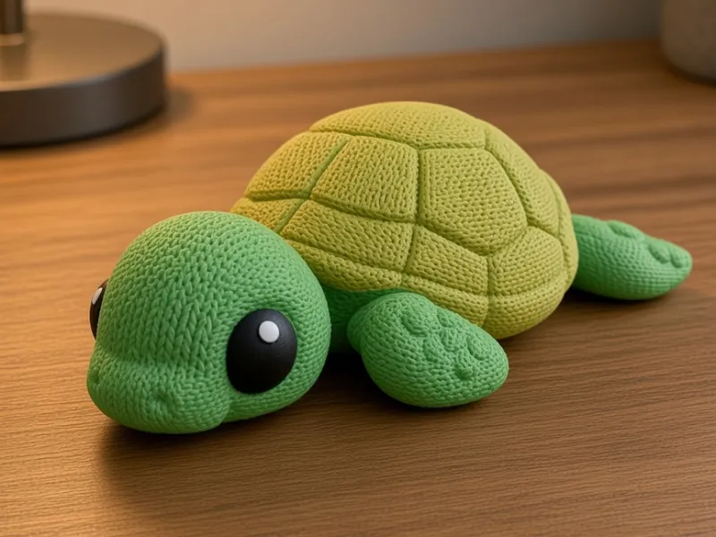 Adorable tortue tricotée