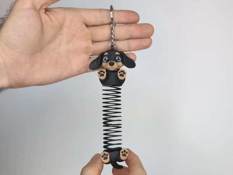 ダックスフント スプリング フィジェットキーチェーン