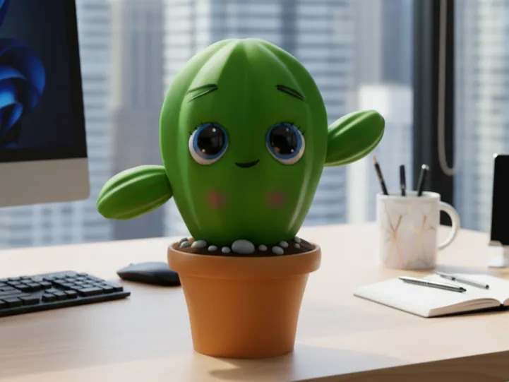 cute cactus vase